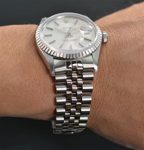 rolex datejust 36 mm 1990|Rolex 36mm Datejust diamond bezel.